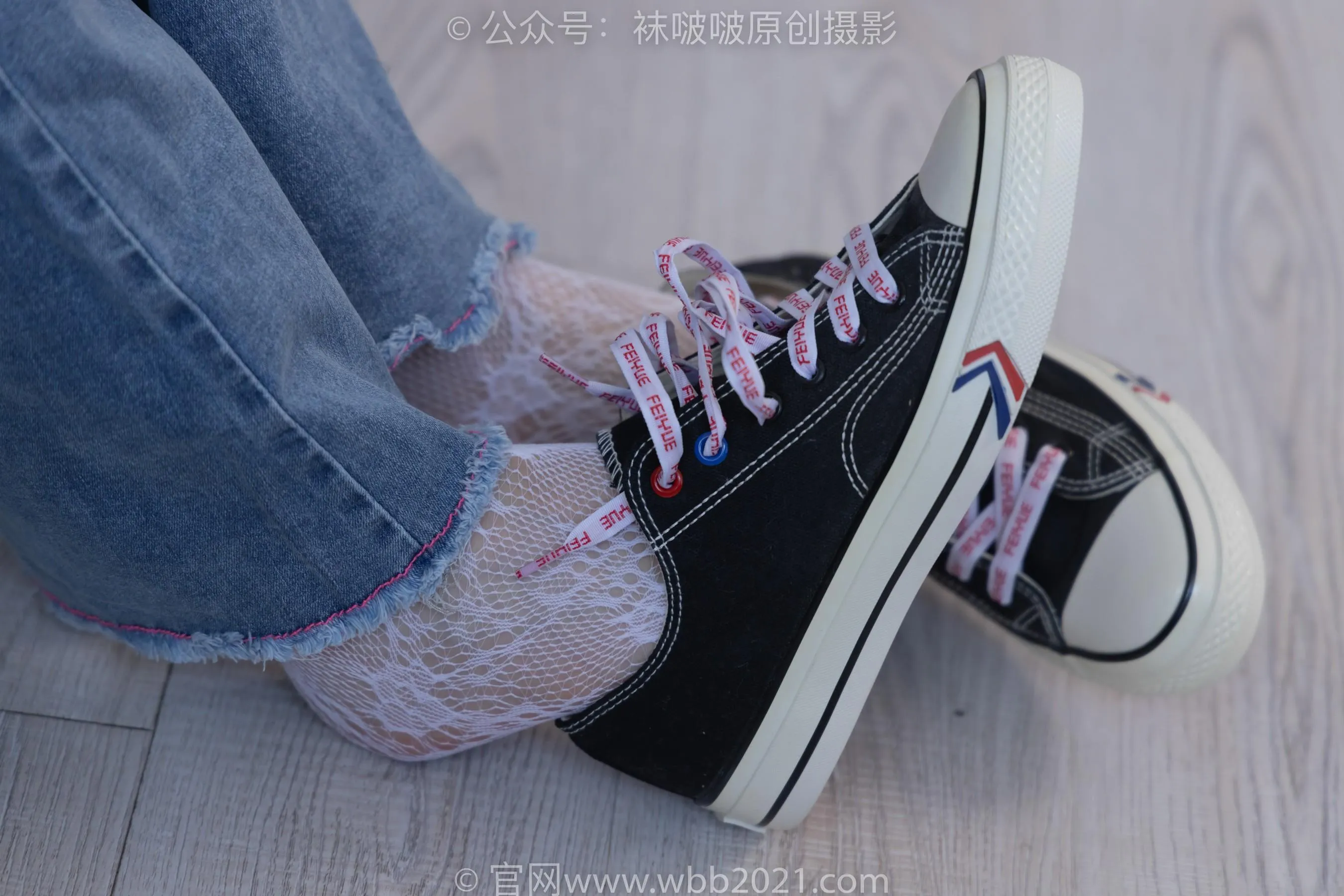 [BoBoSocks袜啵啵]NO.231 小甜豆-板鞋、白色蕾丝袜、可拆卸牛仔裤、裤里丝 [67P]插图8